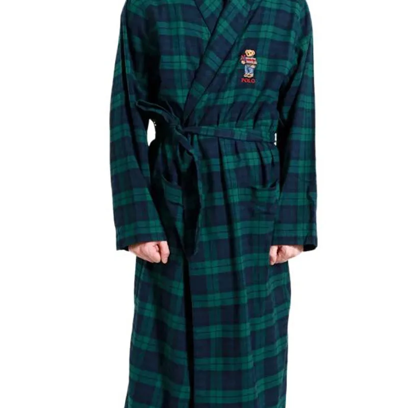 Polo Ralph Lauren Bath Robes Men's Blue Green-4