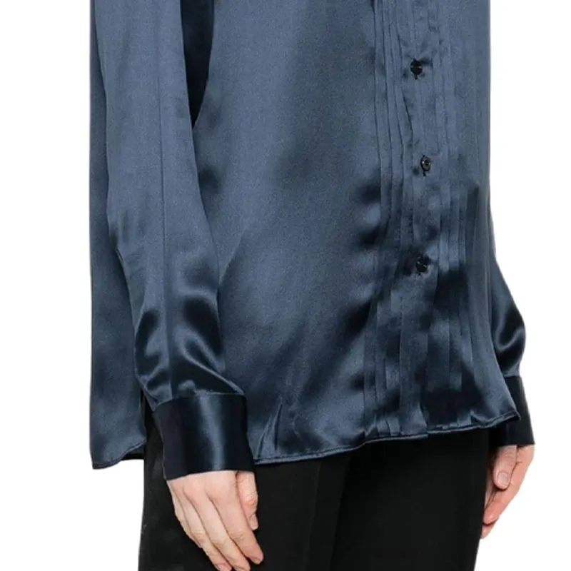 TOM FORD Pintuck-Detailed Long-Sleeved Shirt-4