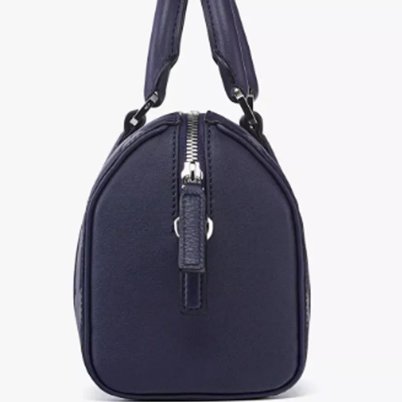 MCM Natural Nappa Leather Boston Bag Shoulder Bag Crossbody Bag Handbag Small Size Men's Blue-2