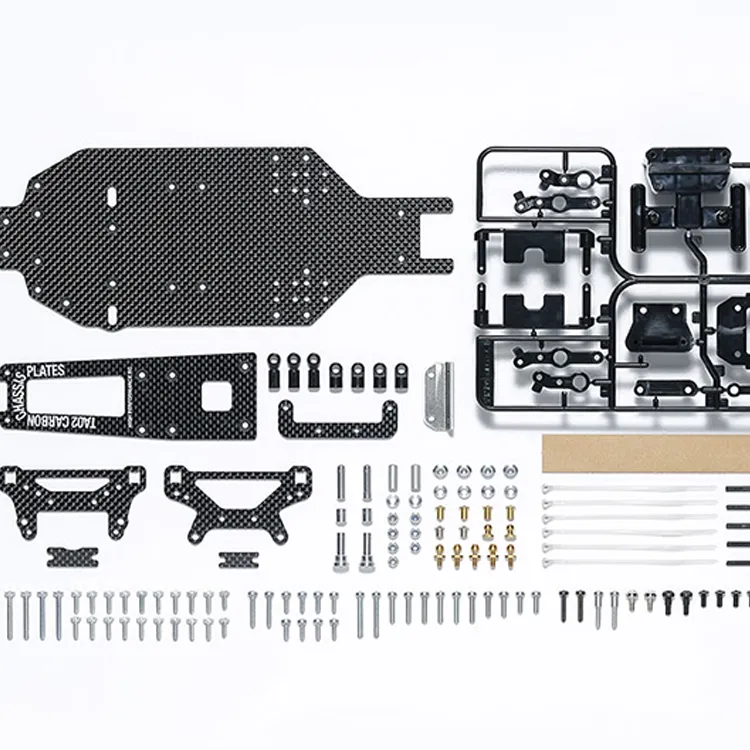 Tamiya Electric Remote Control Car TA02 Carbon Fiber Chassis Upgrade Set Model Accessories-2