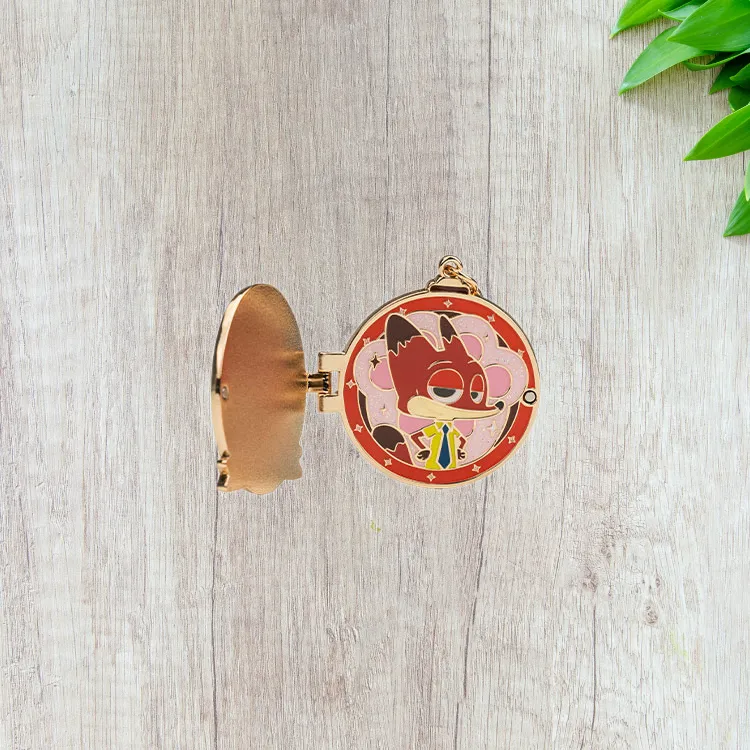 POP MART Zootopia Double Layer Metal Badge Photo Frame Pendant Blind Box Products Single Mystery Box/Full Box 4 Pcs-2