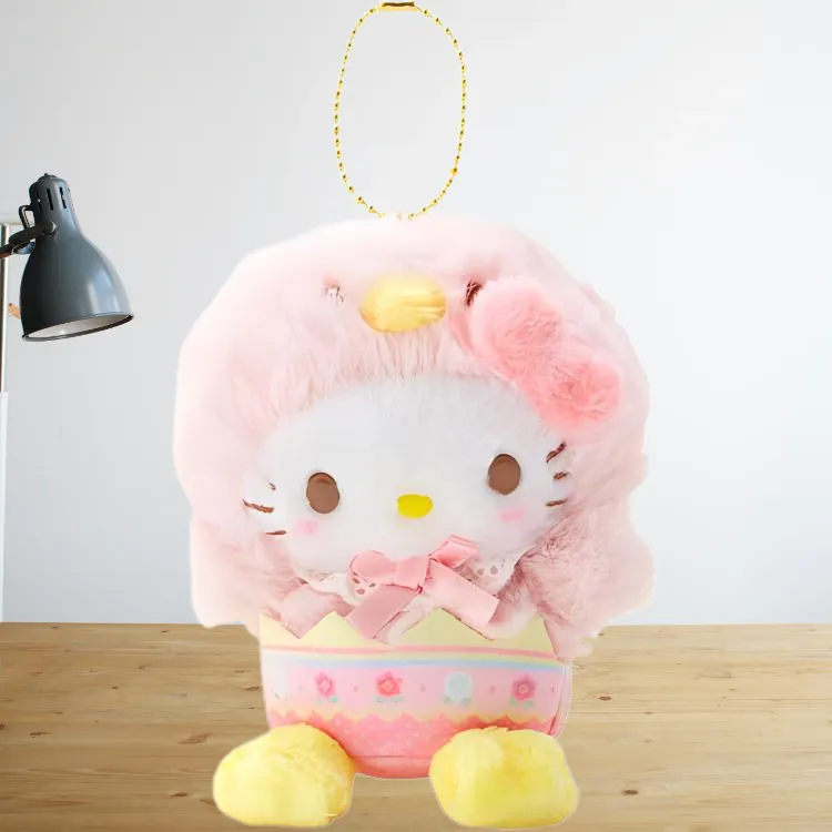 Sanrio Easter Chick Collection Hello Kitty Gudgie Dolls Plush Pendant 13cm High-3