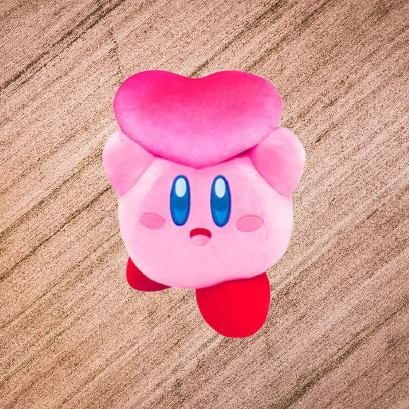 Kirby Large Size Heart Doll, Pink Dolls Plush Doll 35cm Height-3