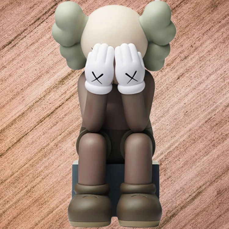 KAWS Passing Through Open Edition Vinyl Figure Black/Brown/Grey Set-3
