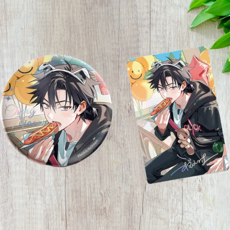 March·Monster Lu Guang & Qiao Ling Link Click, Animation REC Moments Collection Single Set Leisure Day Badges-2