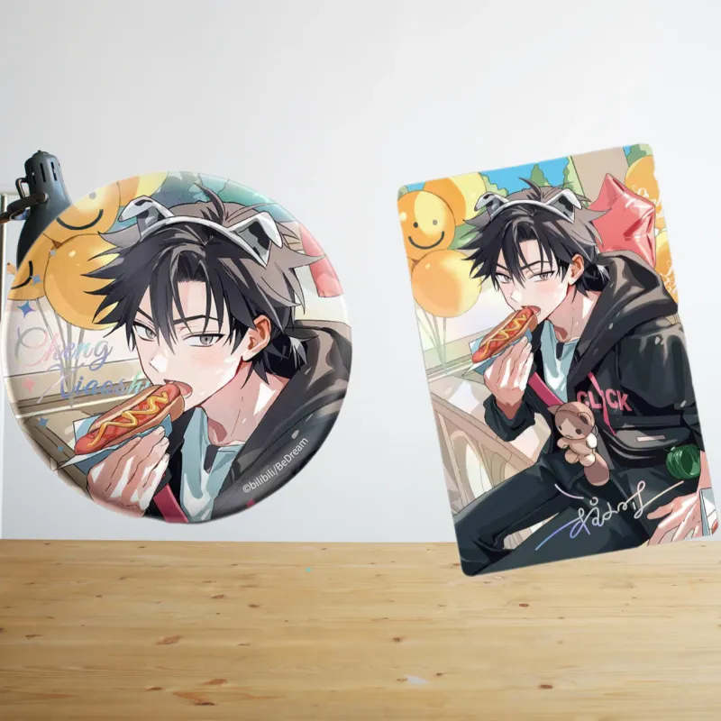 March·Monster Lu Guang & Qiao Ling Link Click, Animation REC Moments Collection Single Set Leisure Day Badges-3