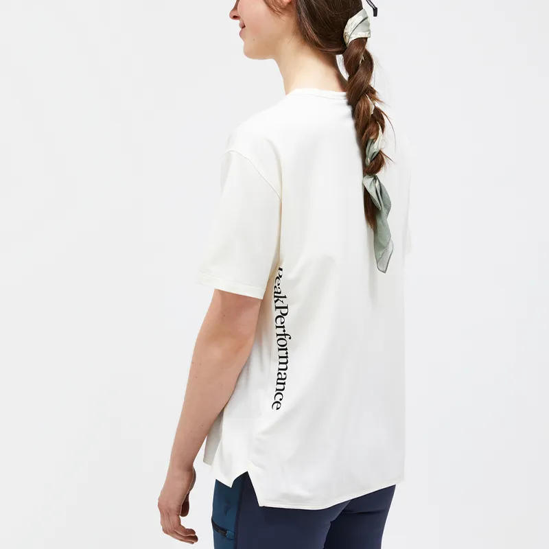 PEAK PERFORMANCE Drop Shoulder Sleeve T Shirt Women's Vintage White-4