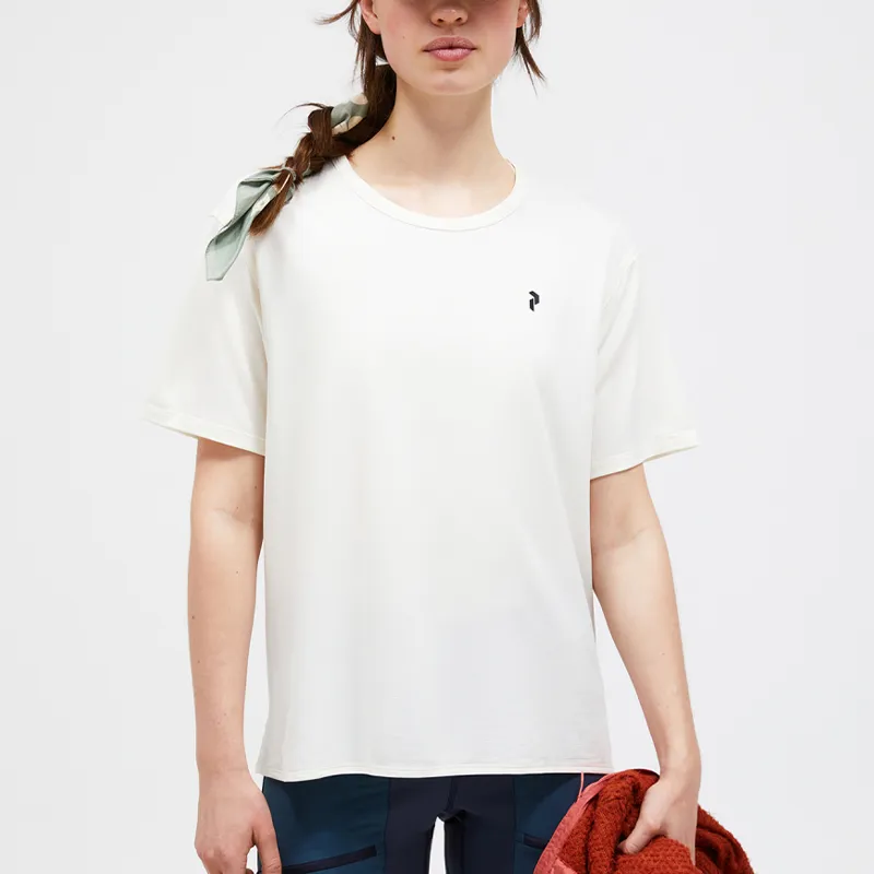 PEAK PERFORMANCE Drop Shoulder Sleeve T Shirt Women's Vintage White-3
