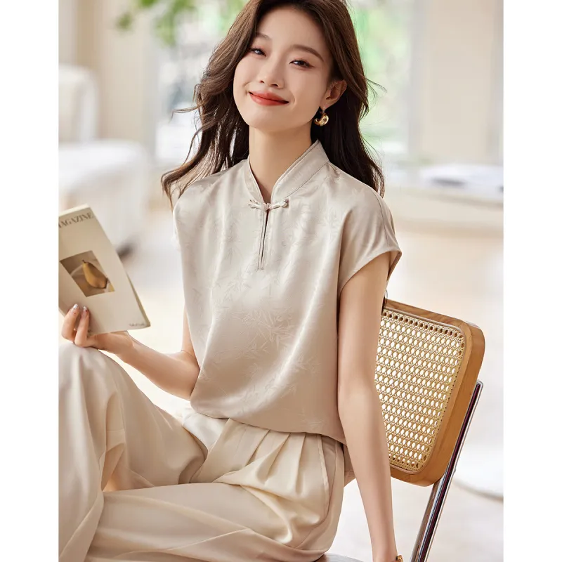 Mo Han Yi Mei Shirt Women's Champagne-3