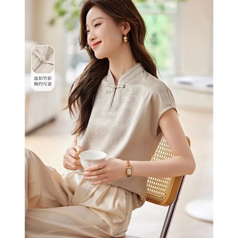 Mo Han Yi Mei Shirt Women's Champagne-2