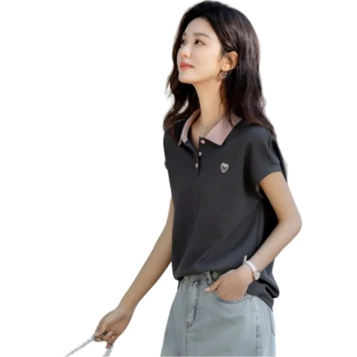 Mu Xiao Xin T Shirts Women's Dark Gray-1