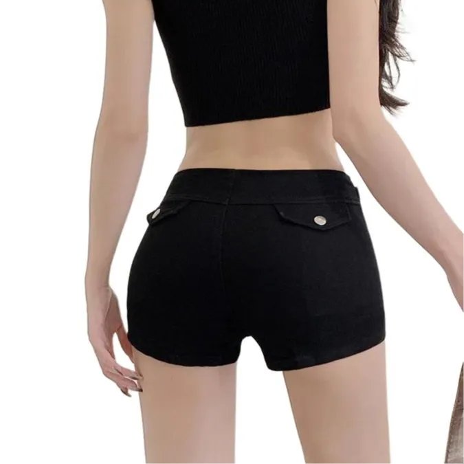 GOSO Denim Shorts Women's Black-1