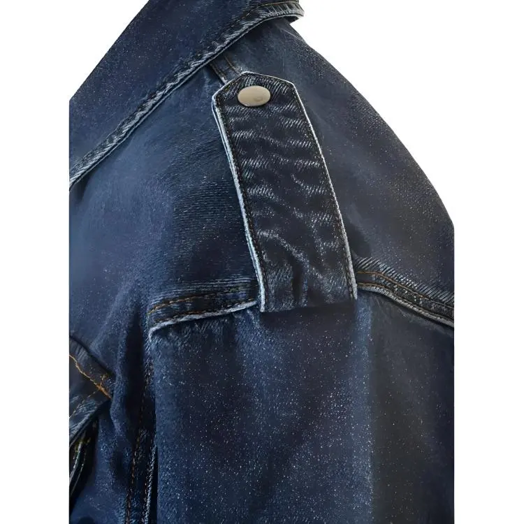 Self portrait Denim Utility Cropped Jacket-2
