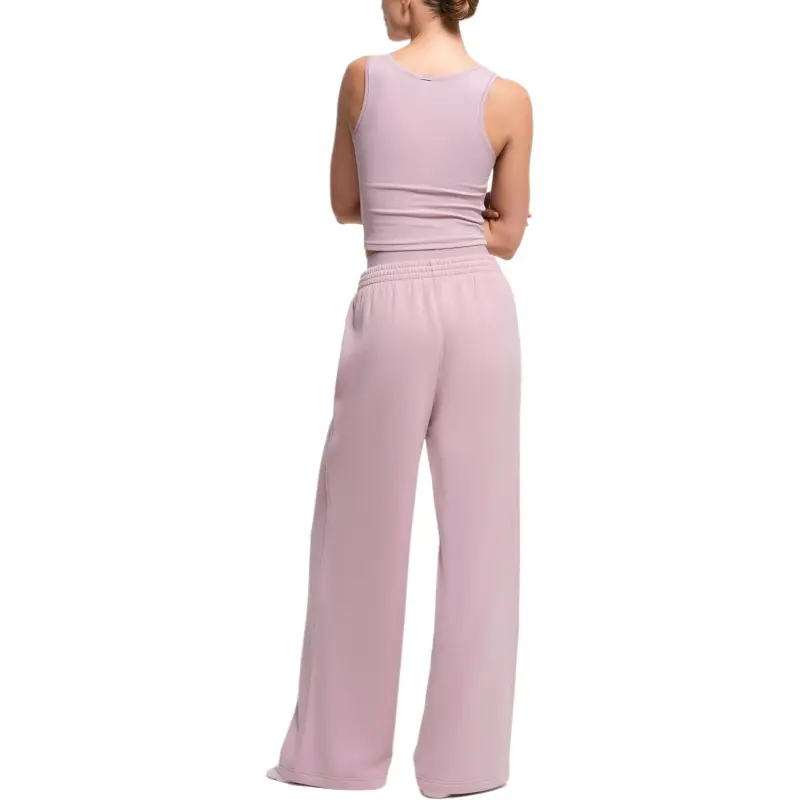 SKIMS FW24 COTTON FLEECE OVERSIZED DOUBLE WAISTBAND PANT Casual Pants Women's DUSK/Nightfall Color-2