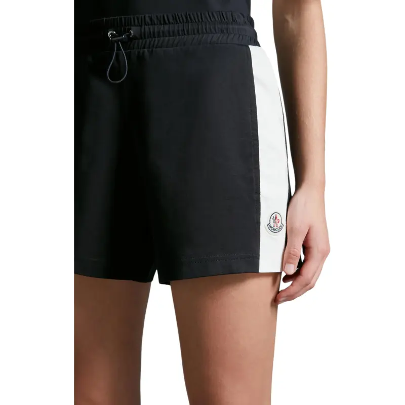Moncler Logo Patch Drawstring Jersey Shorts-1