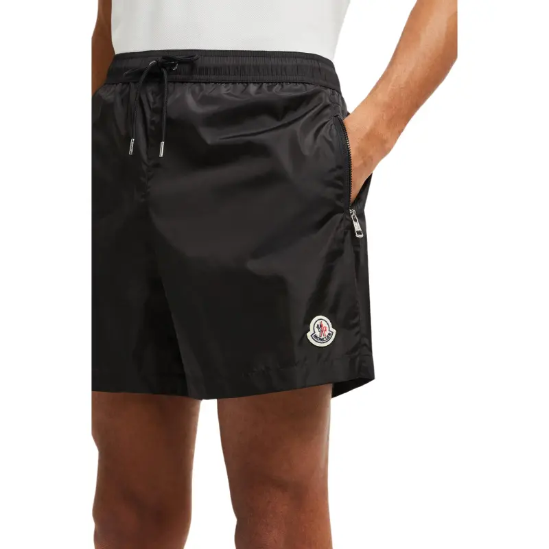 Moncler Logo Patch Drawstring Swim Trunks-3