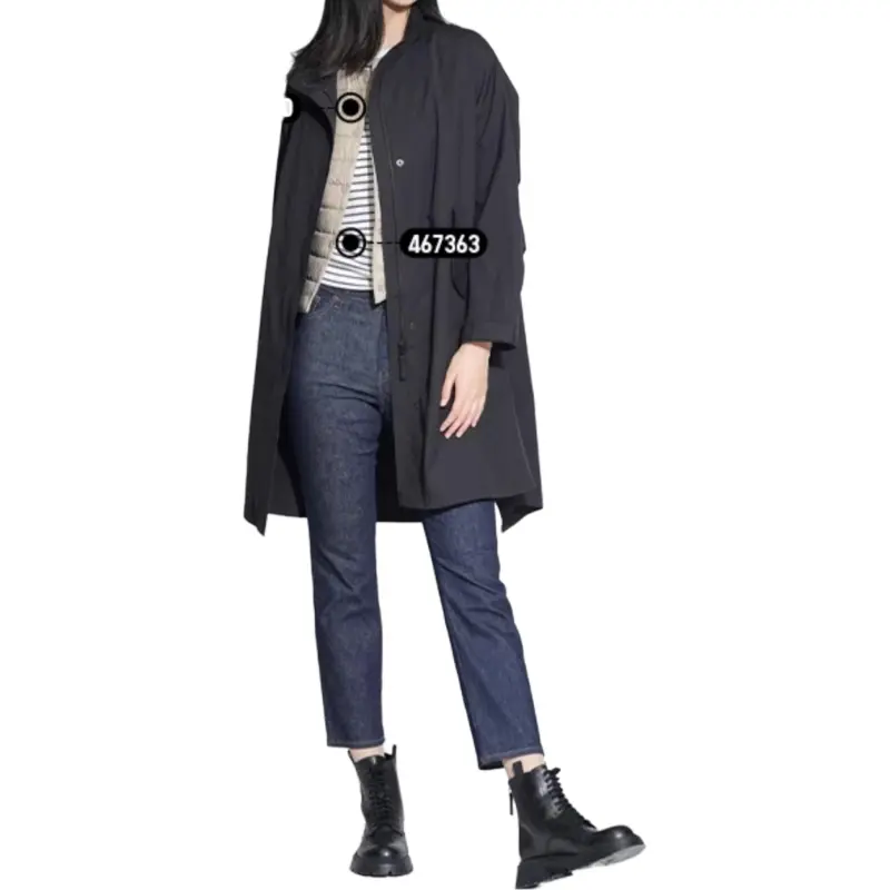 UNIQLO Trench Coat Women's Black-4