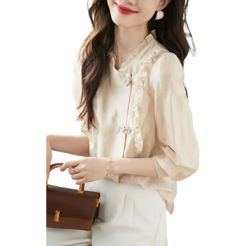 Mo Han Yi Mei Shirts Women's Champagne-2