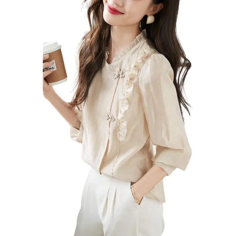 Mo Han Yi Mei Shirts Women's Champagne-3