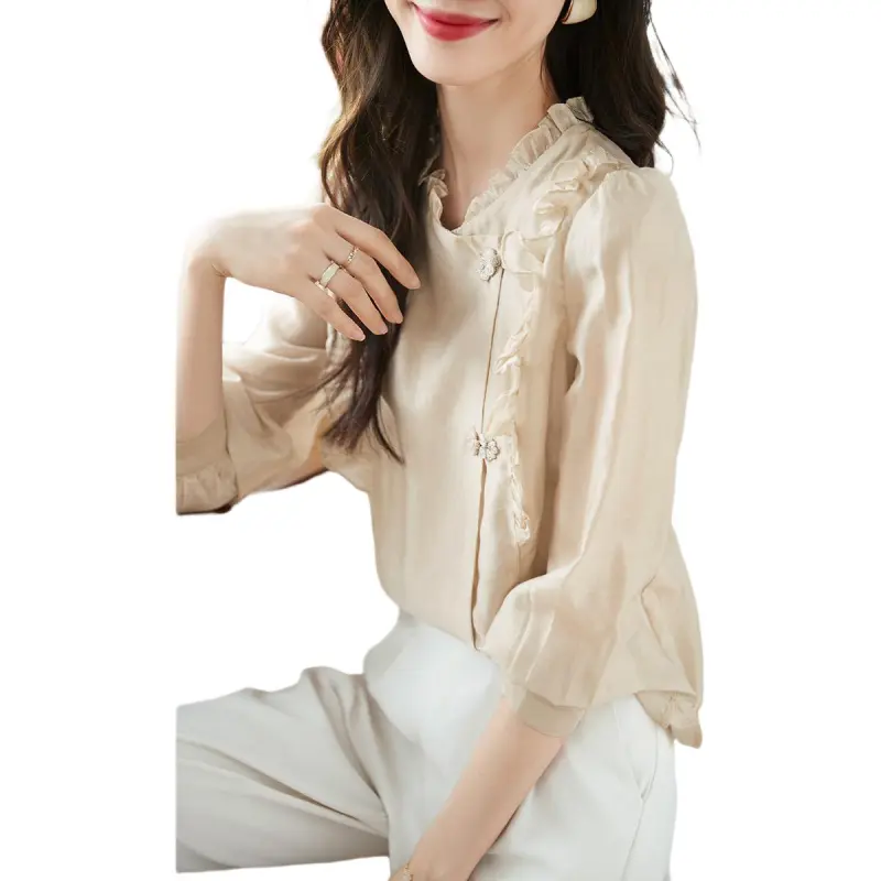 Mo Han Yi Mei Shirts Women's Champagne-4
