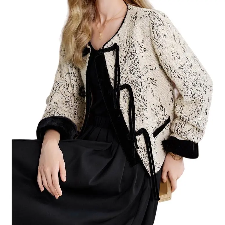 TOUCH Cropped Coats Women's Beige-5