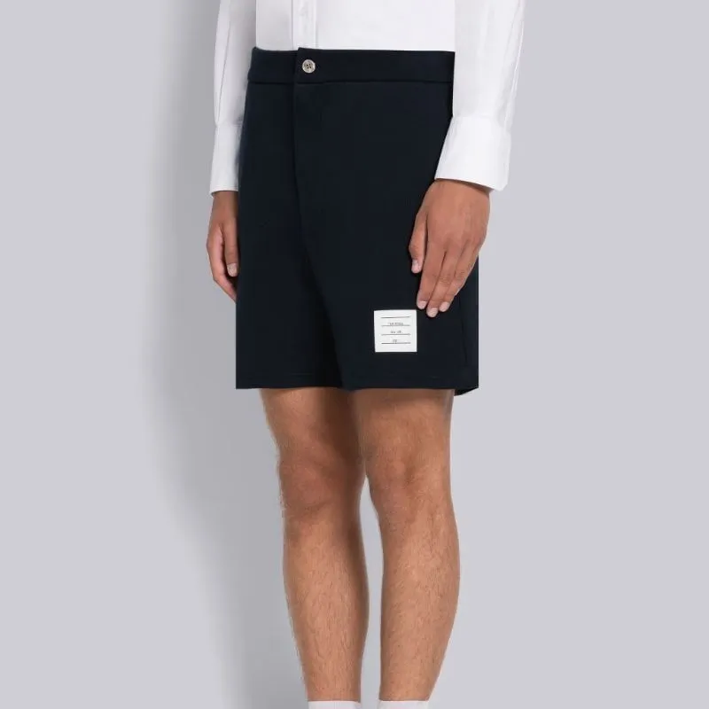 THOM BROWNE Logo-patch Cotton Shorts-3