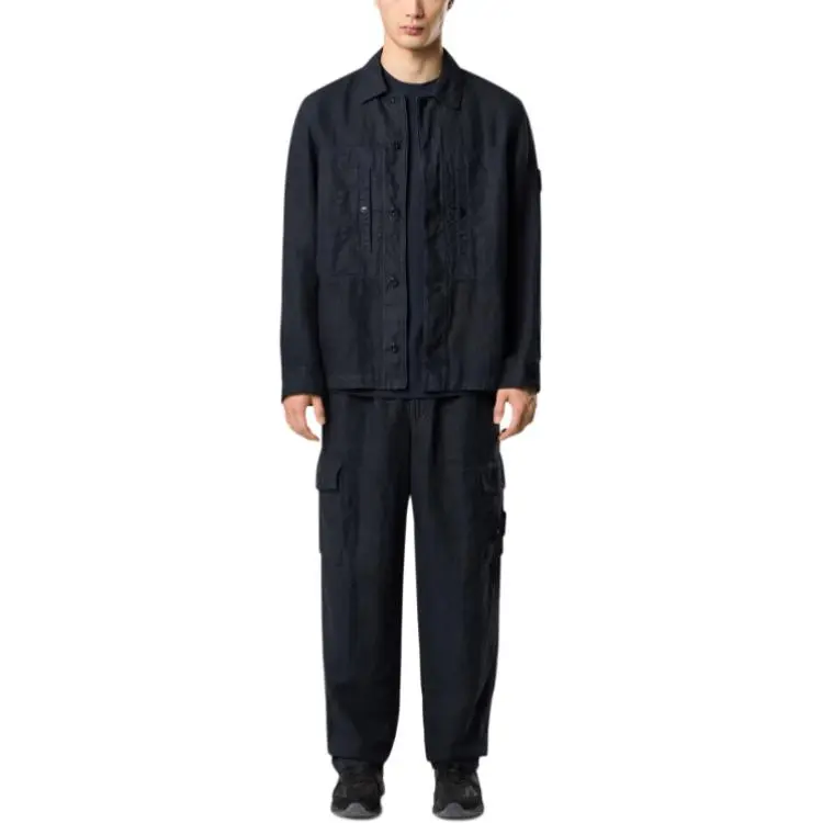 STONE ISLAND Ghost Collection SS25 Cargo Pants Men's Marine Blue-1