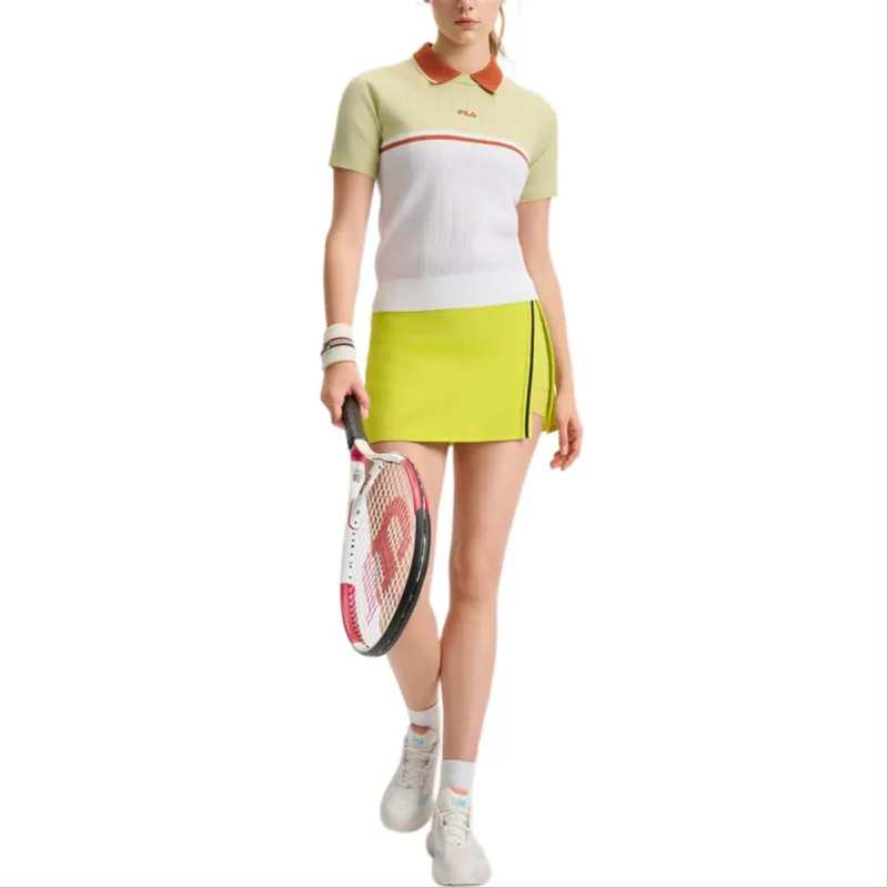 FILA Athletics Polo Shirt Women's Glow Orb Green-5
