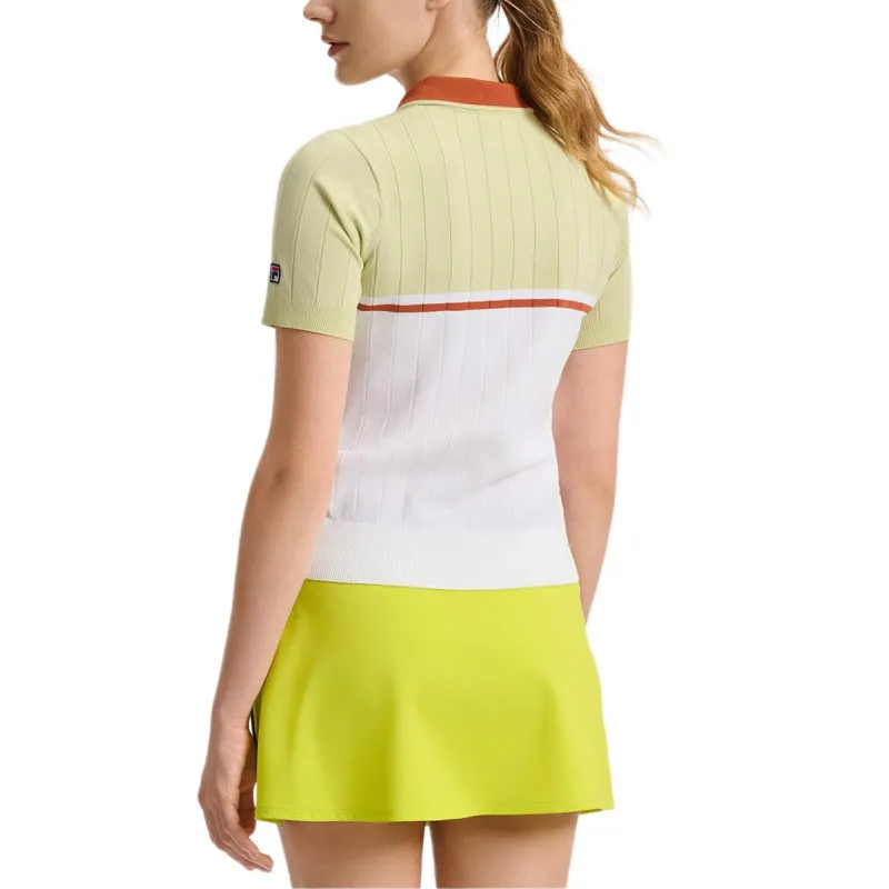 FILA Athletics Polo Shirt Women's Glow Orb Green-4