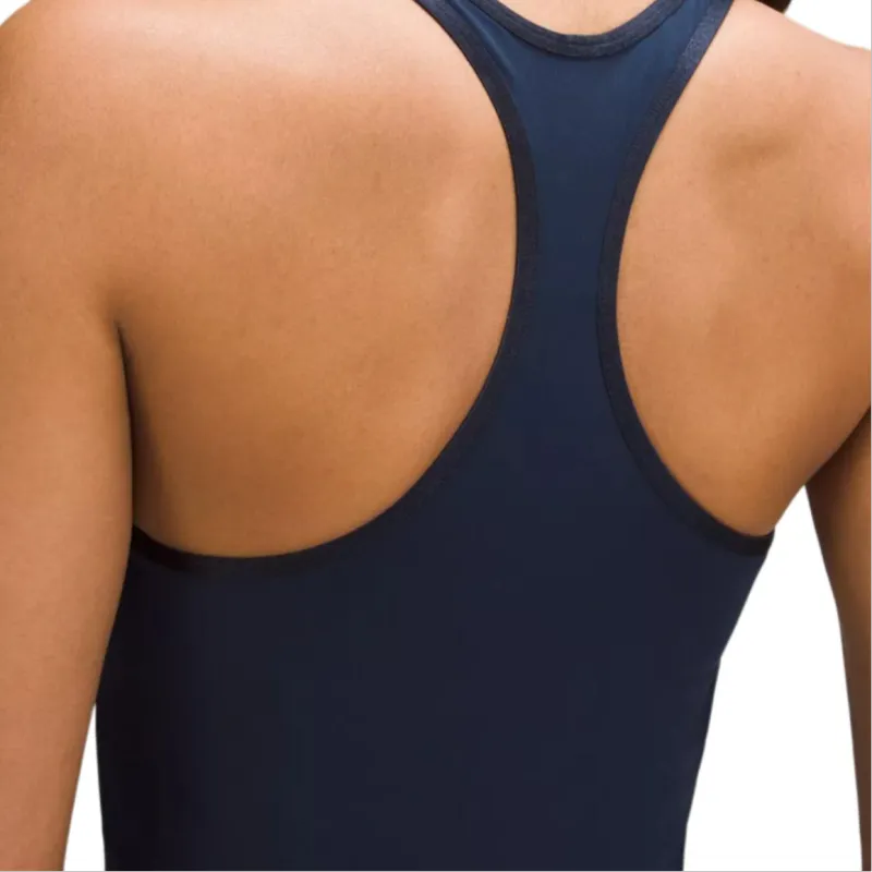 Lululemon Scoop-Neck Pleated Sleeveless Dress Women's Marine Blue-2