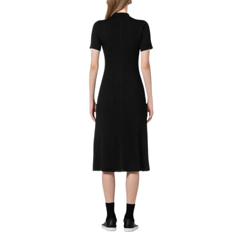 LACOSTE Short Sleeved Dress Women's Black-2
