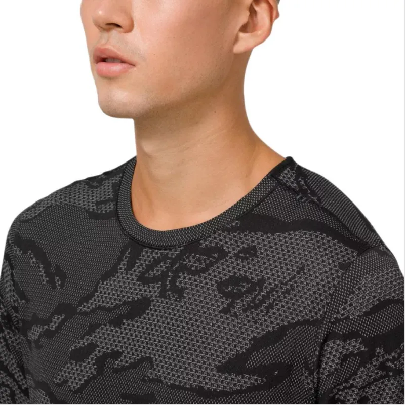 Lululemon T Shirts Men Camouflage Black/CICA/SILD/BLK-3