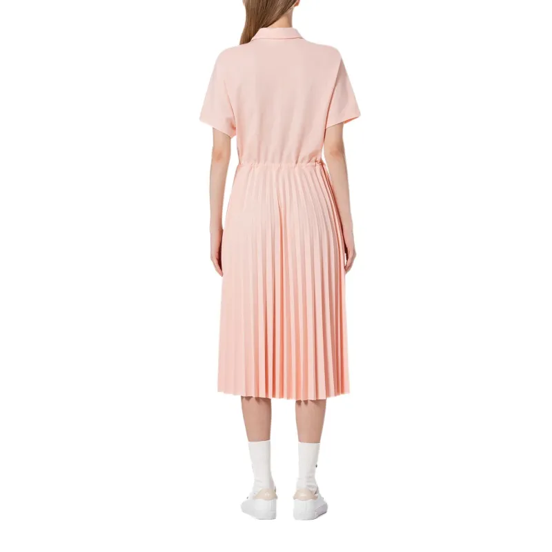 LACOSTE Short Sleeved Dress Women's Light Pink-2