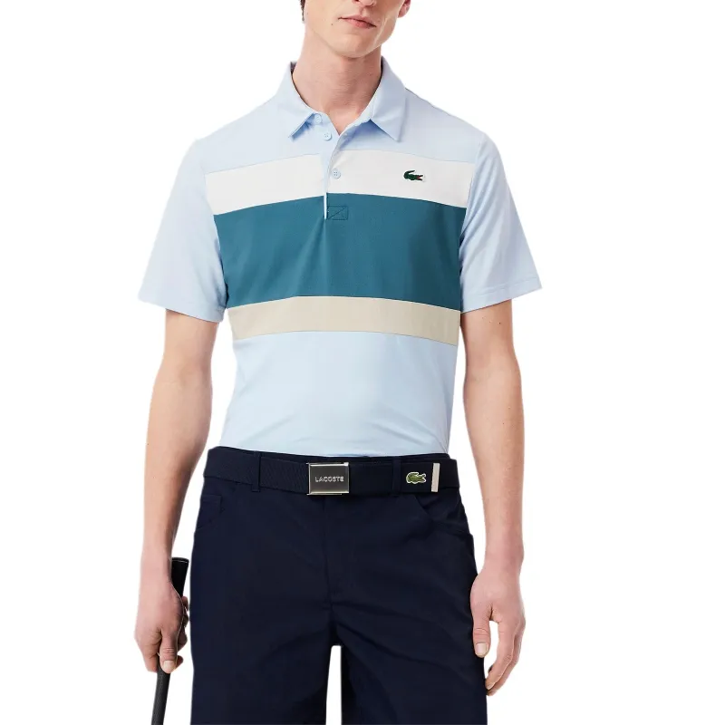 LACOSTE Polo Shirt Men's Light Blue/blue/white-1