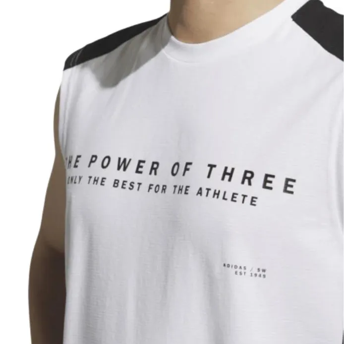 Adidas SS25 Tank Top Men's White-3