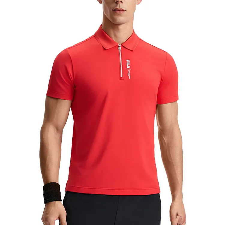 FILA Athletics Tennis Polo Shirt Men's Light Berry Red-3