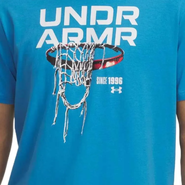 Under Armour Hoops T Shirt Men's Blue-3