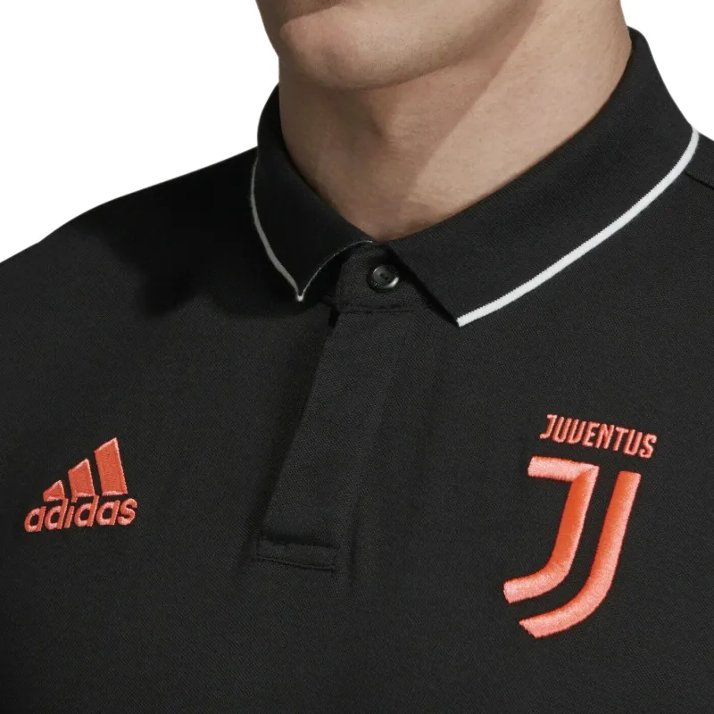 Adidas x YOUWENTUSI,LIANMINGKUAN Juve Polo Shirt Men's Black-3