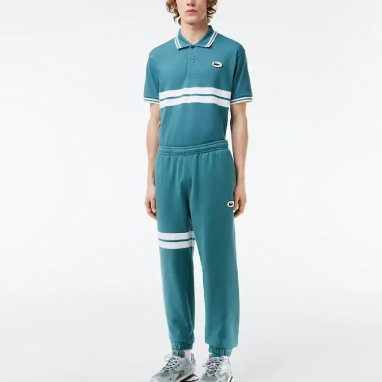 LACOSTE Knitted Sweatpants Men's Aqua Blue-2