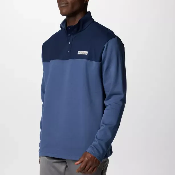 Columbia Pitchstone™ Overlay Half Snap Pullover Sweatshirt Men's Marine Blue-3