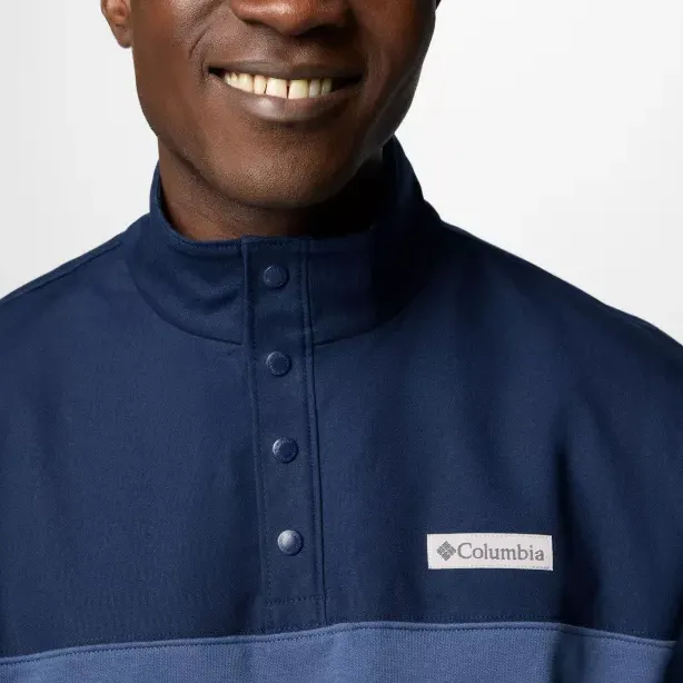 Columbia Pitchstone™ Overlay Half Snap Pullover Sweatshirt Men's Marine Blue-4