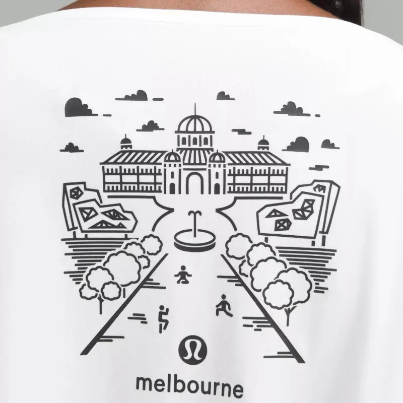 Lululemon Melbourne 2 Drop Shoulder Sleeve T Shirt Women's White-3