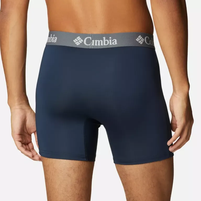 Columbia Men's Poly Stretch Boxer Brief 3 Pack Boxer Shorts Men's 3 Pack-3