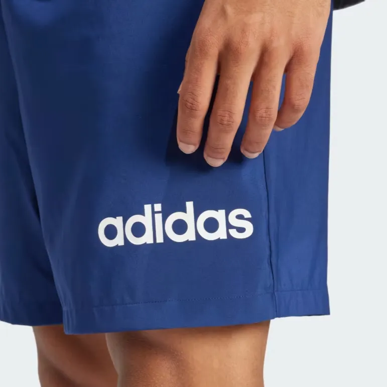 Adidas ESSENTIALS Linear Logo Casual Shorts Men's Dark Blue White-3
