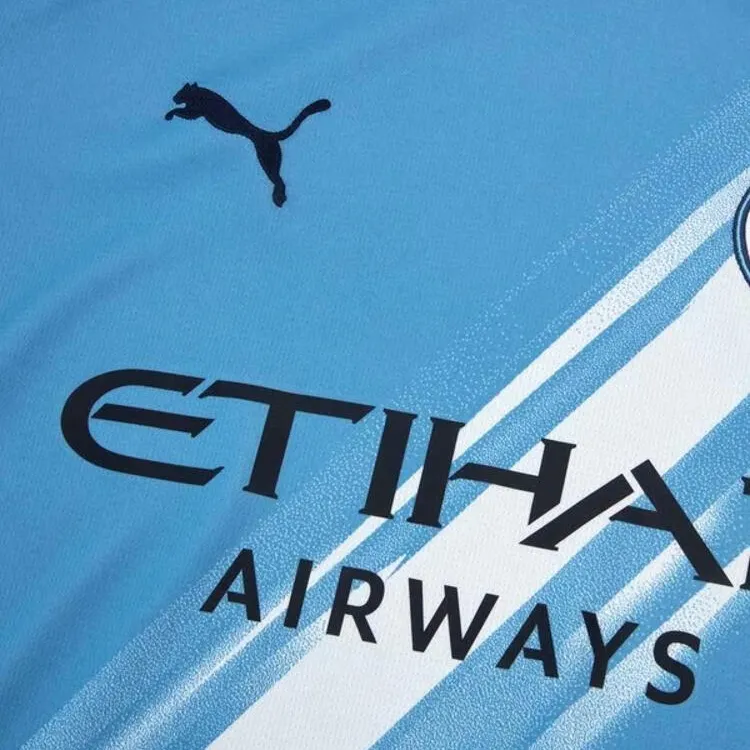 PUMA MCFC Manchester City HOME JERSEY REPLICA LS Soccer Jersey Men's Light Blue-3