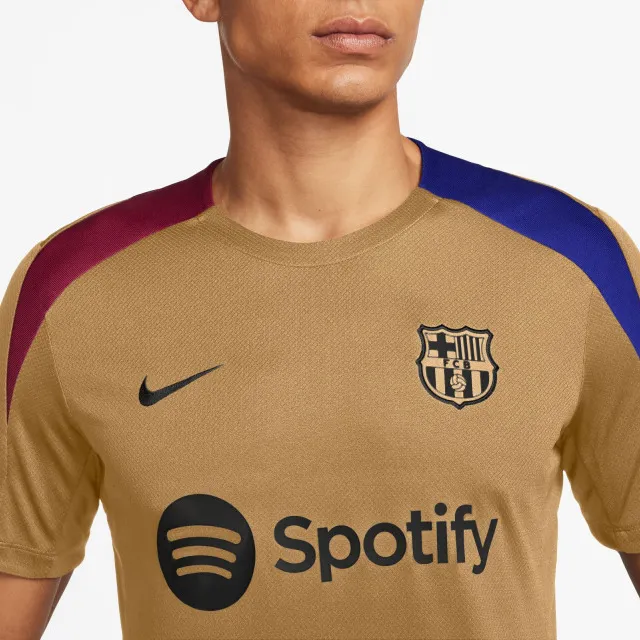 Nike x BASAILUONAZUQIUJULEBU,LIANMINGKUAN Dri Fit FCB MNK DF STRK SS TOP K Soccer Jersey Men's Brown-3