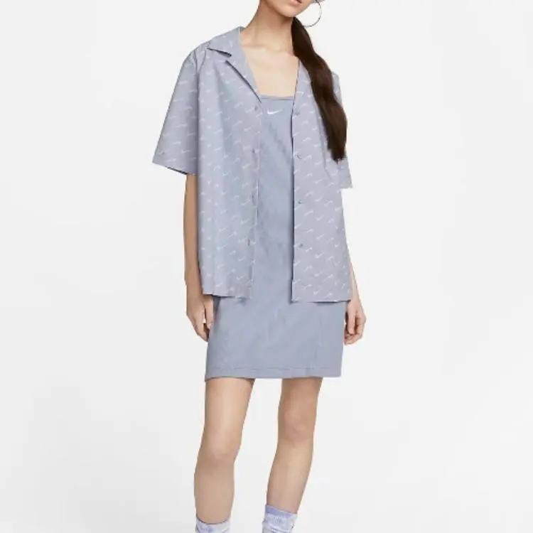 Nike Shirt Women's Mist Gray Blue-3