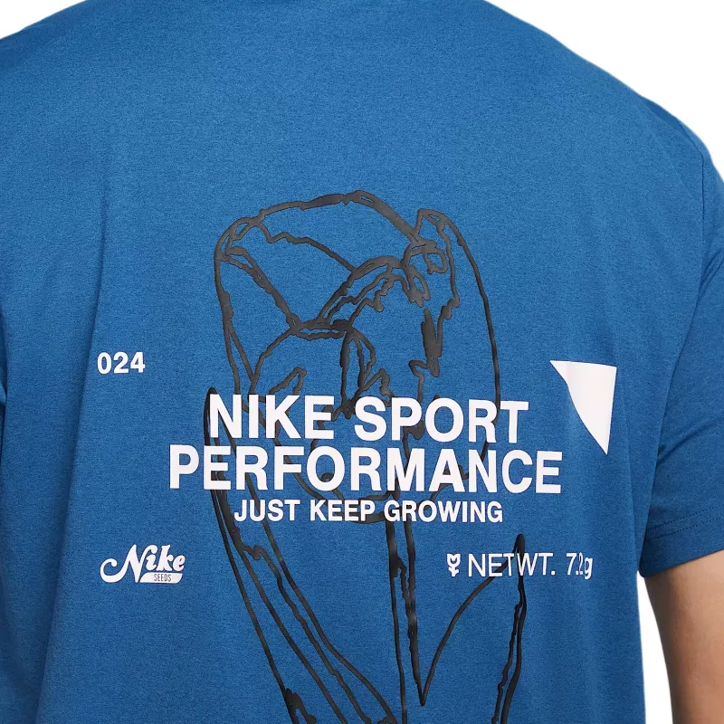Nike T Shirts Men Blue-2