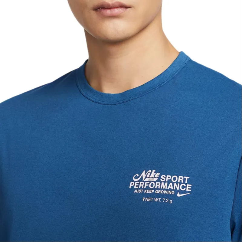 Nike T Shirts Men Blue-3