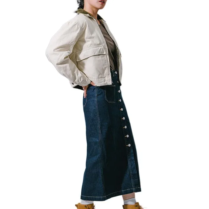 Timberland Denim Long Skirts Women's Pure Indigo-5